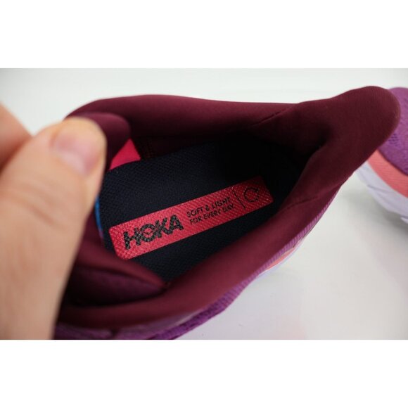 Hoka One One Clifton 8 Womens Grape Wine Beautyberry Running Shoes Size 9.5 B - Picture 12 of 13